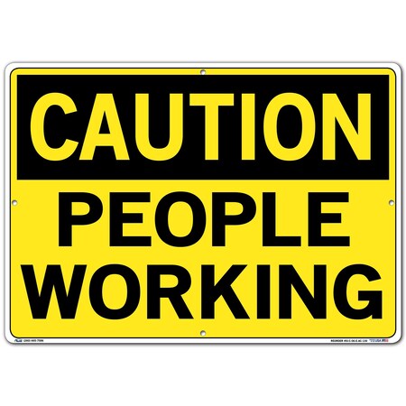 Vestil Sign, Caution, 20.5x14.5", Alum Comp, .130, SI-C-06-E-AC-130 SI-C-06-E-AC-130